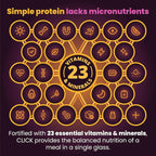 Click Coffee Protein Powder | Double Shot Espresso | 16g Protein | 23 Essential Vitamins | Low Calorie Meal Replacement | 150mg Caffeine | Gluten Free | No Artificial Flavors or Colors | Vanilla