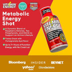 Vitamin Energy Burner+ Extra Strength Energy Shot Pomegranate Açaí 48 Pack, 260mg Natural Caffeine, 25mg Ketones, Green Tea, EGCG, Metabolism, Endurance, Zero Sugar, Gluten-Free, Vegan, 1.93 fl oz
