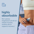 Magnesium Roll On for Adults & Kids, Easy Application for Sore Muscles, Feet, Joints and Leg Cramps, Helps with Sleeping and Post-Workout Recovery, for Sensitive Skin, 3 fl oz, by M3