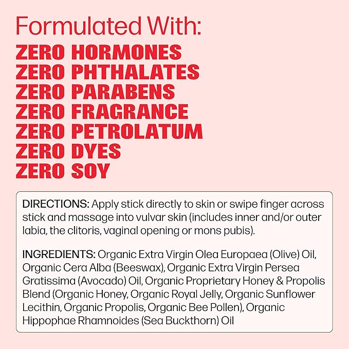 VMAGIC by Medicine Mama Lips Stick – Travel Size Organic Vulva Balm – Relieves Feminine Dryness, Itching, Burning, Redness, Irritation – Hormone Free Skin Care, Vaginal Moisturizer for Women – 15 ml