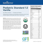 KATE FARMS Organic Plant Based Pediatric 1.2 Sole Source Vanilla Nutrition Shake,12g of protein,27 Vitamins and Minerals,Meal Replacement Drink for Kids,Non-GMO,8.45 Fl oz,(Pack of 24)