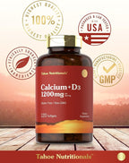 Carlyle Calcium 1200 mg with Vitamin D3 | 120 Softgels | Non-GMO & Gluten Free Supplement for Men and Women | Tahoe Nutritionals