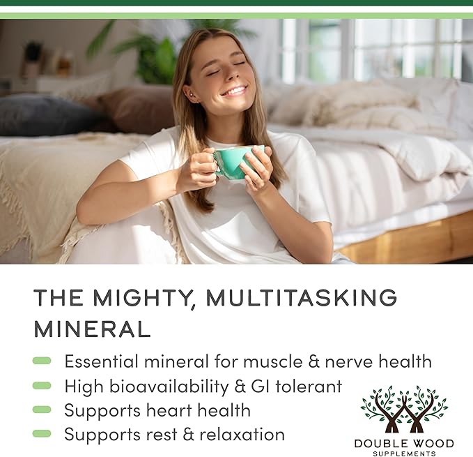 Magnesium Taurate Supplement for Cardiovascular Health to Boost Magnesium Levels (1,500mg per Serving, 210 Vegan Capsules) Non-GMO, Gluten Free, by Double Wood Supplements (Pack of 2)