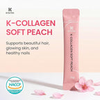 K-Nutra K-Collagen Soft Peach (15.9oz, 30 Sticks) - Holiday Gifts - Skin, Hair, Nail Health, Tasty Jelly, Fast Absorption. Low-Molecular Marine Collagen, Vitamin C