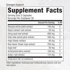 Equilife Estrogen Support, Herbal Blend Womens Supplement with Black Cohosh, Red Clover, and Gotu Kola for Overall Wellness, Plant Based Formula for Daily Support, Gluten Free, Non GMO, 90 Capsules