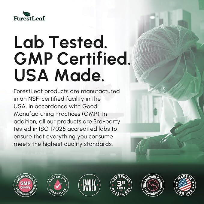 ForestLeaf Berberine Supplement - 1300mg per Serving - Ultra High Potency Berberine HCl with Ceylon Cinnamon, Bitter Melon & Gymnema - Weight Management Support - 90 Caps