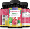 D Mannose 180 Capsules - 1000 mg per Dose - Dietary Supplement Helps Promote Urinary Tract Health - Natural Vegan UTI Defense
