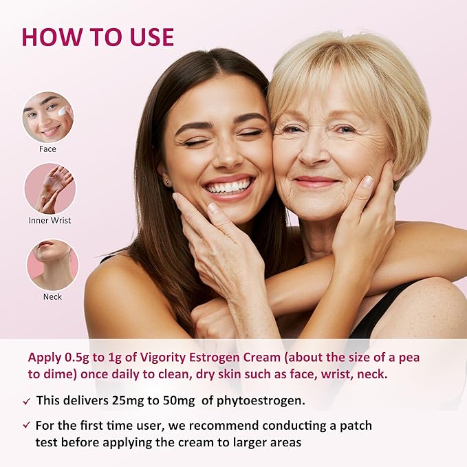 Estrogen Cream For Women, Natural Bioidentical, Hot Flashes Menopause Relief, Estrogen Cream With Wild Yam, Menstrual Cycle & Body Balance Support, Helps Reduce Hot Flashes, Paraben-Free, Vegan, 3-Month Supply(4 Oz)