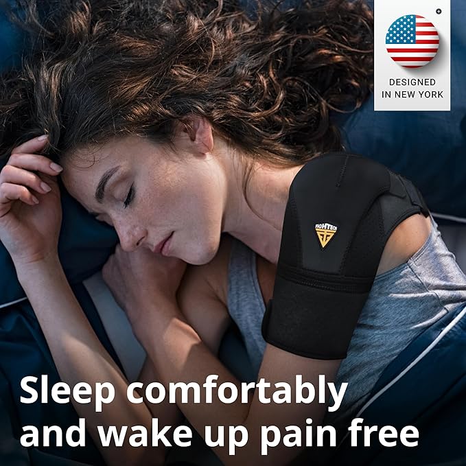 FIGHTECH Shoulder Brace for Torn Rotator Cuff for Men and Women - Support & Pain Relief (Black, X-Small)