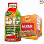 Vitamin Energy Immune+ Extra Strength Energy Shot Fruit Punch 48 Pack, 260mg Natural Caffeine, B-Vitamins, Citicoline, Green Tea, Immunity & Focus Support, Zero Sugar, Gluten-Free 1.93 fl oz