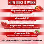 Lofux Magnesium Glycinate Gummies 400mg, Sugar Free Magnesium Gummies for Adults Women, Men, Chewable Supplement Gummy with L-Threonate, Vitamin D, B6, CoQ10 - for Calm, Sleep, Body Relaxation, 60 Ct