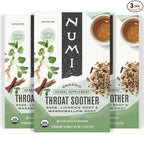 Numi Organic Throat Soother Herbal Tea – 48 Herbal Tea Bags – Caffeine Free Blend with Sage Licorice Marshmallow Root Cinnamon & Clove for Smoothing & Soothing Throat Comfort