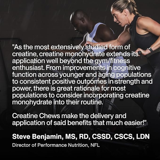 Momentous Creatine Chews - Creatine Monohydrate - Supports Strength, Lean Muscle, & Recovery for Men & Women - NSF Certified for Sport - 150 Chewable Tablets - Mango