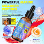 Marine Collagen Peptides Liquid Drops, Hydrolyzed Multi Type I & III Collagen w. Hyaluronic Acid Biotin Vitamin C for Joint, Skin, Hair & Nail, Liquid Marine Collagen High Absorption for Women Men
