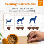 Zesty Paws Dog Multivitamin, Chewable Dog Vitamins and Supplements for Hip & Joints, Skin & Coat, Omega 3 Fish Oil for Dogs- Senior & Puppy Multivitamin - Chicken Mini Bites- 90ct