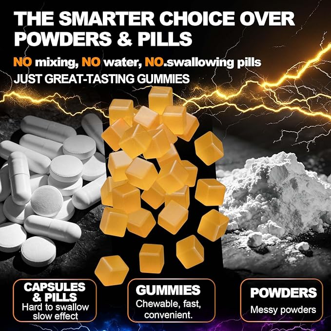 KUKALY Creatine Monohydrate Gummies for Men & Women, 8500MG Creatine Gummies Sugar Free Pineapple Flavored with L-Taurine BCAA 2:1, B12 B6 for Boost Strength, Focus & Endurance, Vegan, Non-GMO 120pcs