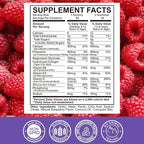 Calcium Potassium Magnesium Gummies for Kids & Adults, with Hydrolyzed Collagen, Zinc, Phosphorus, Multivitamin for Sleep, Bone Strength, Density Support, Sugar Free,Raspberry 2 Pack