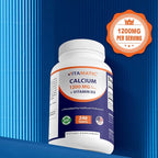 Vitamatic Calcium 1200mg with Vitamin D3 2000 IU (50mcg) – Bone & Immune Support Formula – 240 Tablets – High Absorption Calcium Carbonate with D3 – Non-GMO, Gluten-Free