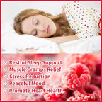 90 CT Magnesium Glycinate Gummies 1000mg - Sugar Free Magnesium Potassium Supplement with Vitamin D, B6, CoQ10 for Calm Mood & Sleep Support - 90 Raspberry Gummies