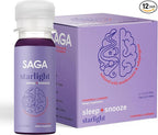 SAGA Starlight Organic Sleep Shots – Natural Sleep Aid with Melatonin, Reishi, Valerian Root, Ashwagandha, Chamomile – Sugar-Free, Vegan, Zero Calories, Plant-Based Sleep Support, Travel Size (2Fl Oz)