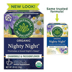 Traditional Medicinals Organic, Nighty Night Tea, Chamomile & Passionflower - Herbal Sleep Aid Teas - Kosher, Non-GMO, Caffeine-Free, Compostable - 16 Tea Bags