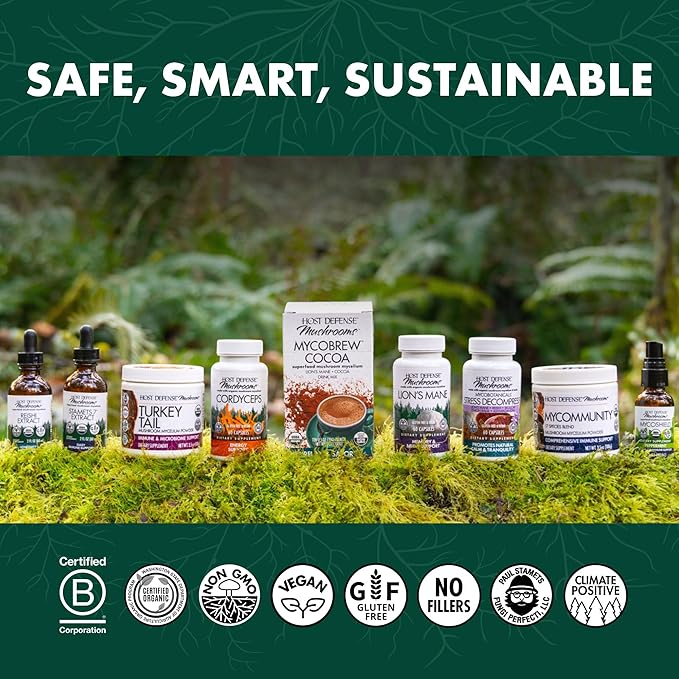 Host Defense MycoBotanicals Liver* Capsules - Liver Health Supplement with Milk Thistle & Turmeric Root - Mushroom Supplement with Turkey Tail, Reishi & Chaga - 60 Capsules (30 Servings)*