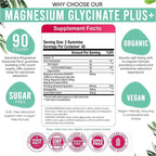 Adndale 180 CT Magnesium Glycinate Gummies 400 mg/Serv with Ashwagandha, Magnesium Malate & Taurate, Sugar Free Chews for Adults & Kids
