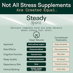 Adapt Naturals Steady Spirit Stress, Anxiety & Mood Support Supplement for Women and Men with Ashwagandha, L-Theanine, Holy Basil, Saffron, and Lemon Balm - Stress Relief Supplement - 30 Day Supply