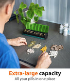 Extra Large Pill Organizer- XXL Pill Box 7 Day - Weekly Pill Organizer with AM PM Large Compartments Big Pill Case for Supplements Jumbo Pill Holder for Vitamins Huge Medicine Organizer 2 Times a Day