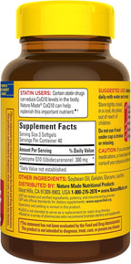 Nature Made CoQ10 300mg per 3 Softgels, CoQ10 Supplement for Heart Health & Antioxidant Support, 120 Softgels, 40 Day Supply