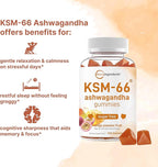 Micro Ingredients KSM-66 Ashwagandha Gummies, 120 Count | Sugar Free Mango Passion Fruit Flavor | Potent Root Extract | Stress, Relaxation, & Sleep Support* | Non-GMO