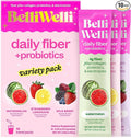 Belli Welli Daily Fiber Supplement Packets with Collagen, Probiotics & Electrolytes | Single Serve Packets for Gut Health, Digestion & Debloating | Variety | 10 Count