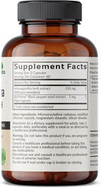 Futurebiotics Ashwagandha Extra Strength Stress & Mood Support with BioPerine - Non GMO Formula, 120 Vegetarian Capsules