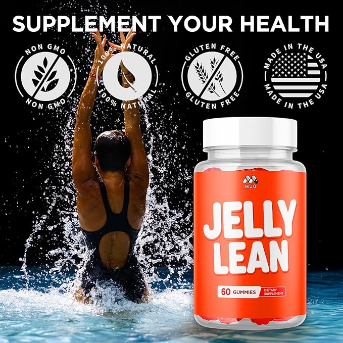 (2 Pack) Jelly Lean Gummies, Official Jelly Lean Gummys with All Natural Ingredients, Advanced JellyLean Health & Wellness Vitamin Formula, Maximum Strength Active Lifestyle Multivitamin (120 Gummies)