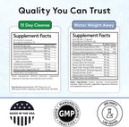 Youth & Tonic Water & Waste Reset – Water Weight Away & 15 Day Cleanse Pills for Digestive Cleanse, Fluid Retention, Colon Cleanser, Gut Detox & Bloating Support for Women & Men – 90 Capsules