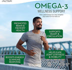 Omega 3 Fish Oil - Triple Strength 2000 mg Kosher Fish Oil Supplements - No Fishy Aftertaste Omega 3 Supplement - Burpless Fish Oil Omega 3 Fatty Acid Supplement with EPA and DHA (100 Softgels)