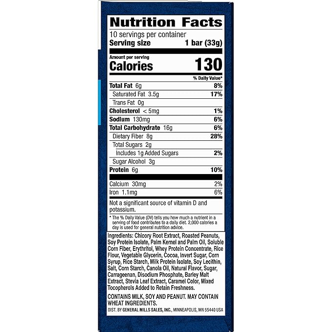 Fiber One Chewy Protein Bars, Caramel Nut, Value Pack, 10 ct (Pack of 6)