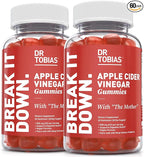 Dr. Tobias Apple Cider Vinegar Gummies with The Mother - 500mg ACV Per Serving, Plus Folate, B6, B12 & Iodine | Supports Digestive Health Gut Cleanse & Detox - Vegan (120 Gummies)