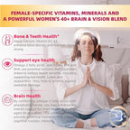 Multivitamin for Women Gummies for 40+ with Omega-3, Niacinamide, B-Complex, Lutein, Iron, Choline, Phosphatidylserine, Vitamin D3 - Vegan, Sugar Free, 60Count