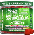 AndroFlow Saw Palmetto and Pumpkin Seed Oil Prostate Health Supplements for Men Pygeum Beta Sitosterol Lycopene Boron Zinc Selenium DIM Stinging Nettle Vitamin D, 60 Gummy Supplements By Clean Nutra