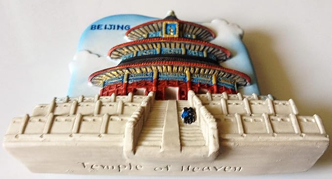 WitnyStore Tiny Temple of Heaven in Beijing China East Asia Tourist Attractions Resin Refrigerator Magnet Traveler Souvenir 3D Fridge Magnets