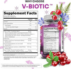 Vaginal Probiotic Gummies For Women | Prebiotics Cranberry D-Mannose Uva-Ursi Digestive Enzymes | Vaginal Health Supplement pH Balance to Promote Healthy Vaginal Odor & Flora Cranberries Gummy Vitamin