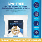 Pill Pouch Bags - (Pack of 200) 3" x 2.75" - BPA Free, Poly Bag Disposable Zipper Pills Baggies, Daily AM PM Travel Medicine Organizer Storage Pouches, Best Clear Reusable with Write-on Labels