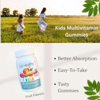 Go Healthy Kids Multivitamin Gummies, Immune Support, Kids Vitamin Gummies, Kosher Kid Vitamin, Halal, Non-GMO, Gluten-Free Tasty Gummy - 30 Servings