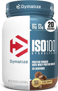 Dymatize ISO100 Whey Protein Powder Isolate, Gourmet Chocolate, 25g of Protein, 20 Servings, 5.5g BCAAs, Less Than 120 Cal., Gluten Free, 1g Fat, 1g Sugar, 2g Carb
