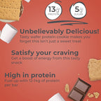 Power Crunch Protein Wafer Bars, High Protein Snacks with Delicious Taste, S'Mores, 1.4 Ounce (12 Count)