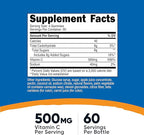 Nutricost Vitamin C Gummies (500mg) 240 Gummies - Made with Natural Flavors & 556% DV of Vitamin C, Vegan, GMO-Free, Gluten-Free, 60 Servings
