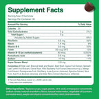 Feel Great Super Green Gummies for Kids | Fruit and Vegetable Gummies | Vegan Veggie Gummy Multivitamin for Kids | Veggie Fiber Supplement | 60 Count