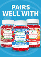 Lunakai USA Made Calm & Stress Relief Gummies – Delicious GABA + L-Theanine Calming Supplement for Adults & Kids – Natural Stress Support - 3 Pack