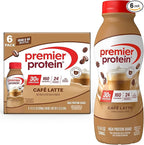 Premier Protein Shake, Café Latte with Caffeine for Energy – 30g Protein, No Added Sugar, 24 Vitamins & Minerals to Support Immune Health, 11.5 fl oz, 6 Pack (Packaging May Vary)